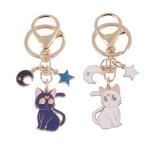 Cute Anime Cat Couples Keychain Set - 2 Pack