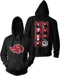 Ripple Junction Naruto - Shippuden Adult Akatsuki Frames Pullover Fleece Hoodie MD Black