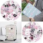 100 Pcs Cute Aesthetic Kawaii Stickers - Pink Anime Girl Stickers for Laptop & Phone Case - Waterproof