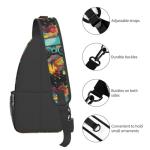 Betyiwling Game Sling Backpack Unisex Crossbody Chest Bag Shoulder Chest Bag For Women Men Hiking Travel