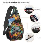 Betyiwling Game Sling Backpack Unisex Crossbody Chest Bag Shoulder Chest Bag For Women Men Hiking Travel
