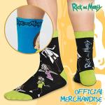 RICK AND MORTY Mens Funny Calf Socks Pack of 5 Cool Soft Comfy Breathable Novelty Cartoon Socks Pickle Rick Gifts for Men (7/11 US, Green/Black)