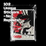 Anime Sticker Bundle: 102 Kawaii Vinyl Designs