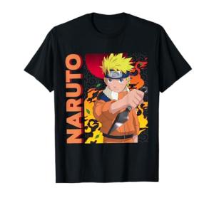 Naruto Main Character On Elemental Background T-Shirt