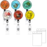 Cute Anime Badge Reel and Name Tag Set