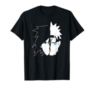 Naruto Shippuden Sasuke Split Face T-Shirt