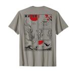 Japanese Koi Fish The Great Wave off Kanagawa Kanji (BACK) T-Shirt