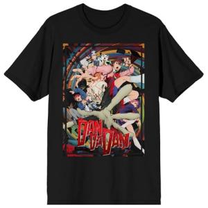 Bioworld Dandadan Random Debris Adult Black Crew Neck Short Sleeve Tee - Large