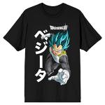 Dragon Ball Super Saiyan Vegeta Men's Black T-Shirt-Large