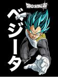 Dragon Ball Super Saiyan Vegeta Men's Black T-Shirt-Large