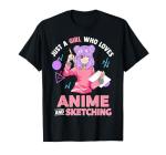 Anime Lover Sketching Short Sleeve T-Shirt