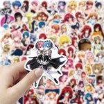 100 Anime Girl Stickers Set