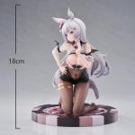 MABAIUDE Illustration Ashigechan Figure - 18cm Sexy Bunny Girl Statue Original Painting Figure Lewd Anime Figurine Collectible - Desktop Decoration Gifts for Fans
