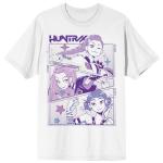 Kpop Demon Hunters Panel Art Huntrix Adult White Crew Neck Short Sleeve T-Shirt-XXL