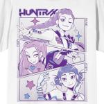 Kpop Demon Hunters Panel Art Huntrix Adult White Crew Neck Short Sleeve T-Shirt-XXL