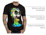 INTO THE AM Brain Invader Men's Tee - Nature Themed Graphic T-Shirts (Black, Large)