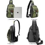 NICGID Sling Bag Chest Shoulder Backpack Crossbody Bags for Tablet Laptop Outdoor Hiking Men Women