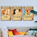 TYZZHOA 25PCS Anime [OP] Wanted Posters 30×21cm, New Bounty Edition, Straw Hat Pirates Crew Nika Luffy 3 Billion, Zoro, Sanji, [OP] Anime Gifts(Retro)