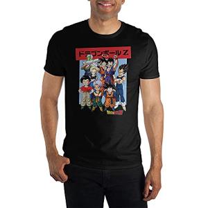 Dragon Ball Z Anime Characters Group Shot Mens Black Graphic Tee Shirt - S