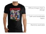Dragon Ball Z Anime Characters Group Shot Mens Black Graphic Tee Shirt - S