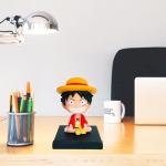 ITUBLE One Piece Bobbleheads Anime Luffy Figure Bobblehead Action Figures Car Dashboard Decorations Accessories Interior Birthday Cake Toppers Phone Holder for Women Men Boys Girls