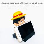 ITUBLE One Piece Bobbleheads Anime Luffy Figure Bobblehead Action Figures Car Dashboard Decorations Accessories Interior Birthday Cake Toppers Phone Holder for Women Men Boys Girls