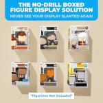 12-Pack Acrylic Shelves Wall Mount Compatible with Pop Figure Display in Box - No Drill Acrylic Floating Shelves Wall Display - for Collectible, Anime and Action Figurine Floating Shelves