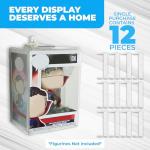 12-Pack Acrylic Shelves Wall Mount Compatible with Pop Figure Display in Box - No Drill Acrylic Floating Shelves Wall Display - for Collectible, Anime and Action Figurine Floating Shelves