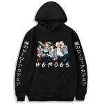 RONGJUN Anime Hoodie MHA Friends Printed Hooded Sweatshirt Pullover Deku Cosplay Jacket Coat for Women Men (X-Large, Style 1)