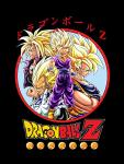 Dragon Ball Z Anime Characters Group Shot Mens Black Graphic Tee Shirt -L