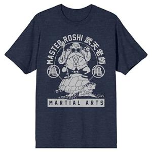 Dragon Ball Z Master Roshi Turtle School Men's Navy Heather T-Shirt-Large