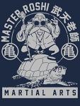 Dragon Ball Z Master Roshi Turtle School Men's Navy Heather T-Shirt-Large