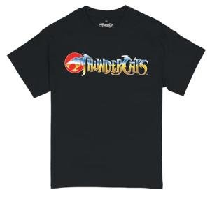 Thundercats Classic Logo Vintage 80s Animated Series T-Shirt (Black,Medium)