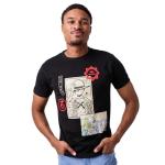 One Piece Manga Character Art Men's Black Crew Neck Short Sleeve T-Shirt-XL
