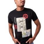 One Piece Manga Character Art Men's Black Crew Neck Short Sleeve T-Shirt-XL