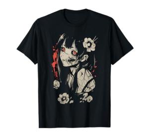 Creepy Kawaii Goth Horror Anime T-Shirt