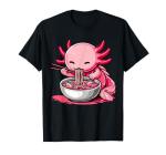 Kawaii Axolotl Eating Ramen Anime T-Shirt