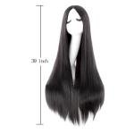 Long Black Straight Cosplay Wig - 40 Inch