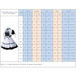 Wannsee Anime French Maid Apron Lolita Fancy Dress Cosplay Costume Furry Cat Ear Gloves Socks set(XL)