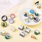Geosar 20 Pieces Cat Pins for Backpacks Brooch Cute Cats Novelty Cartoon Animal Brooch Lovely Mini Lapel Pins for Backpacks Set Badges Clothing Bags Jackets