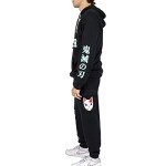 Demon Slayer Black Varsity Hoodie & Jogger Set