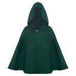3-Piece Anime Cloak Cosplay Costume Set - Green