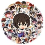 50Pcs Bungo Stray Dogs Stickers,Popular Classic Anime Stickers Waterproof Vinyl Decals for Bumper Cars Computer Scrapbook Guitar Luggage Skateboard Cute Aesthetic Manga Gifts (DG)