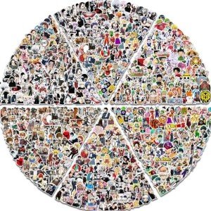 600pcs Classic Anime Vinyl Sticker Pack