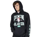Demon Slayer Black Varsity Hoodie & Jogger Set