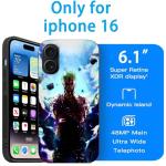 TNOLTK 3D iPh 16 pro max Case Anime Motion Anime Phone Case Shockproof Soft TPU Anti-Scratch Non-Slip Japanese Manga Case for iPh 16 pro max