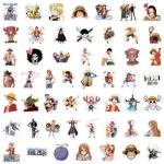 XJMYU 50pcs Popular Classic Anime Stickers for Kids, Cartoon Children's One-Pice Sticker for Water Bottle,Laptop,Waterproof Vinyl Decals for Teens Girls Boys[One-Pice]