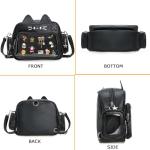 ZAROXOXS Kawaii Ita Bag Backpack Crossbody Bag Cat Shoulder Bags Multi-Purpose Pin Display with Insert