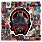 75pcs Berserk Anime Stickers Classic Game Sticker for Musical Instrument Decorations, Pencil Boxes, Art Supplies, Water Bottles, Laptops, Suitcases, Birthday Decoration, Holiday Party