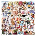 XJMYU 50pcs Popular Classic Anime Stickers for Kids, Cartoon Children's One-Pice Sticker for Water Bottle,Laptop,Waterproof Vinyl Decals for Teens Girls Boys[One-Pice]